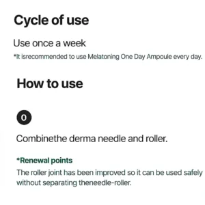 Cycle of use for spottoning 2700 derma shots