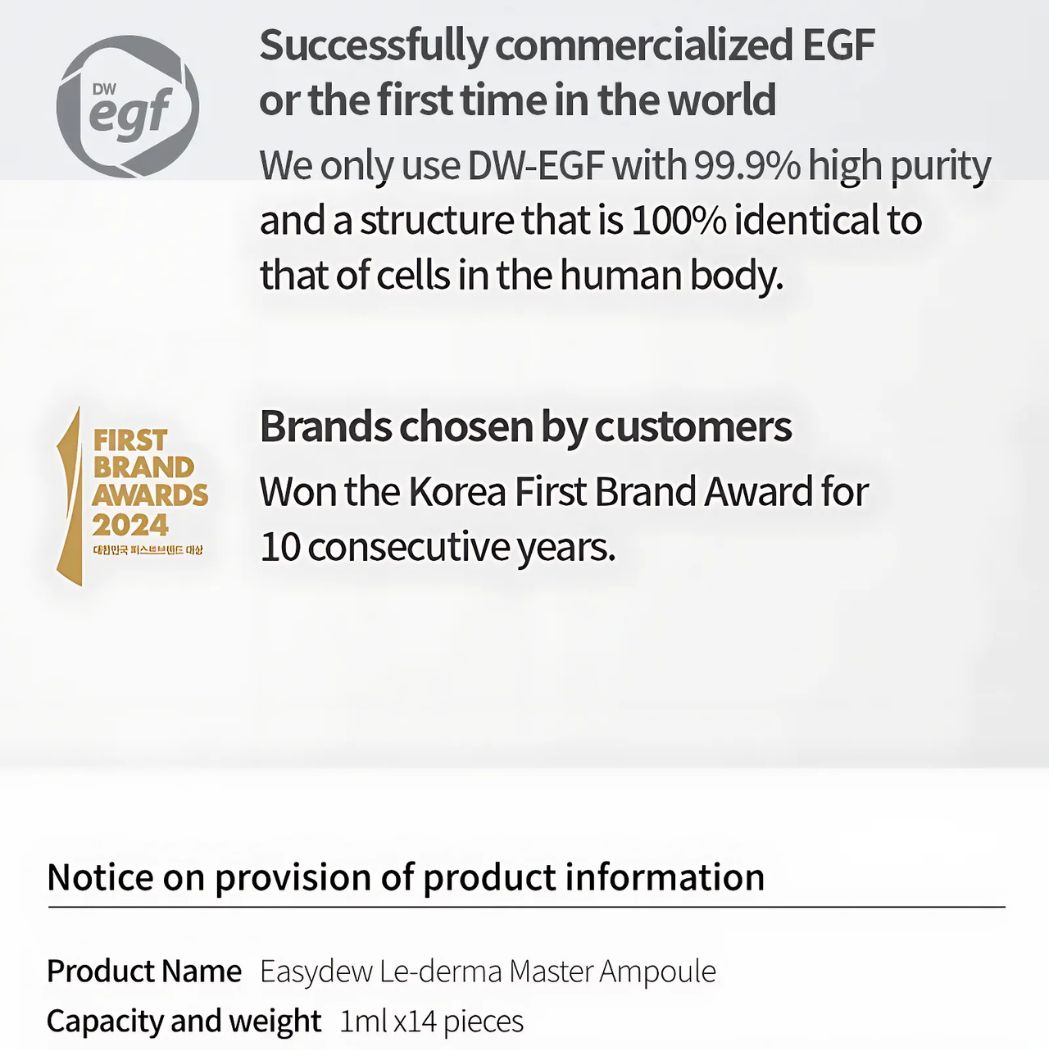 Easydew Peptide Re-Derma master ampoule brand endorsement