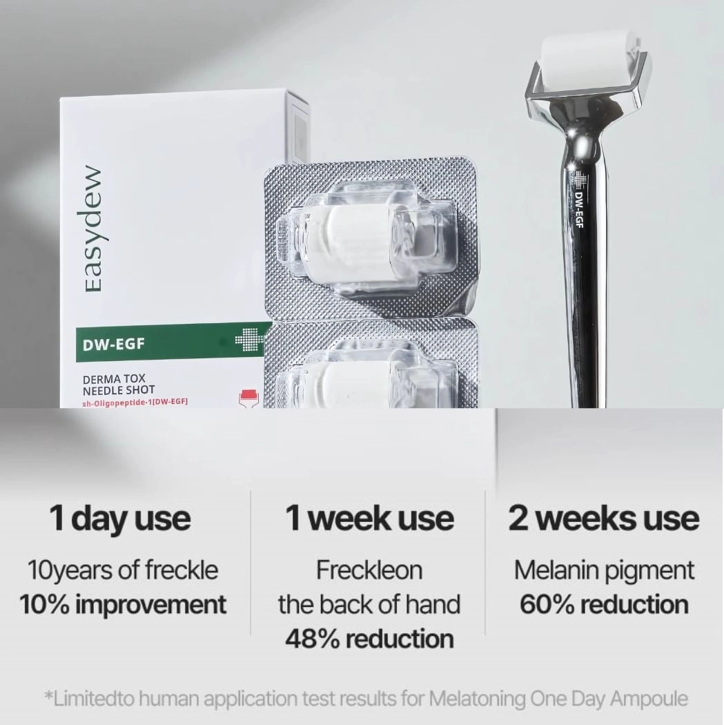 Easydew usage of spottoning 2700 shot with derma roller