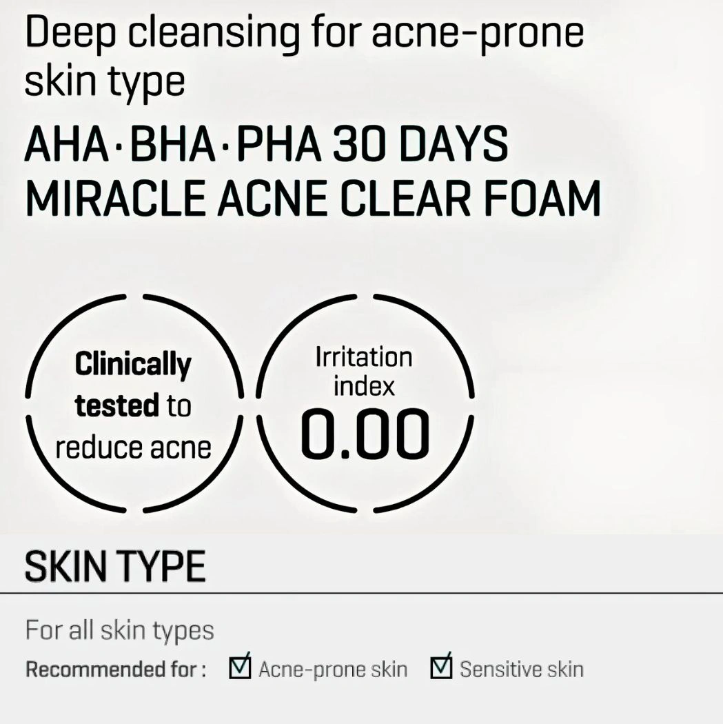 AHA-BHA-PHA 30 days miracle acne clear foam AHA-BHA-PHA 30 days miracle acne clear foam
