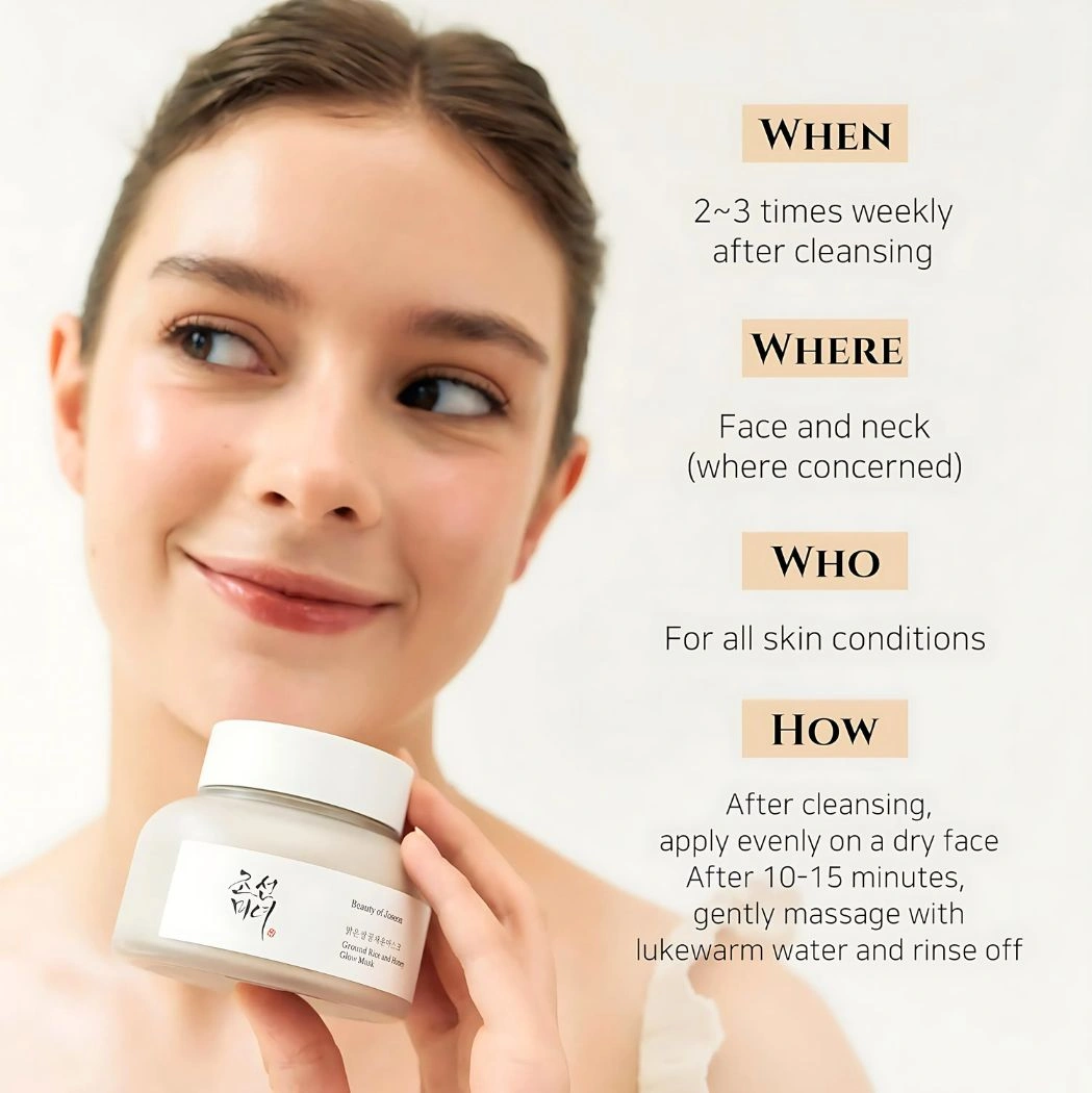 Beauty of Joseon when and where use honey glow mask with grounded rice