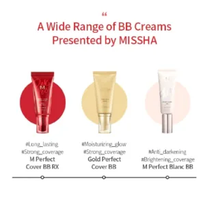 Missha wide range of BB cream