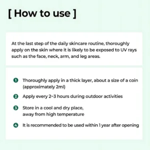 how to use truecica aqua calming suncream SPF50+ PA++++