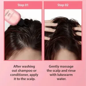 A’PIEU raspberry hair vinegar - Korean hair care steps