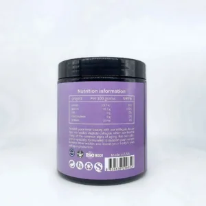 Duozi peptide marine collagen powder with biotin jar backside ingredients