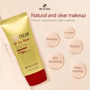 3W CLINIC UV Sun Block BB Cream for natural and clear makeup