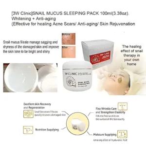 3W Clinic Snail Mucus sleeping pack 100ml