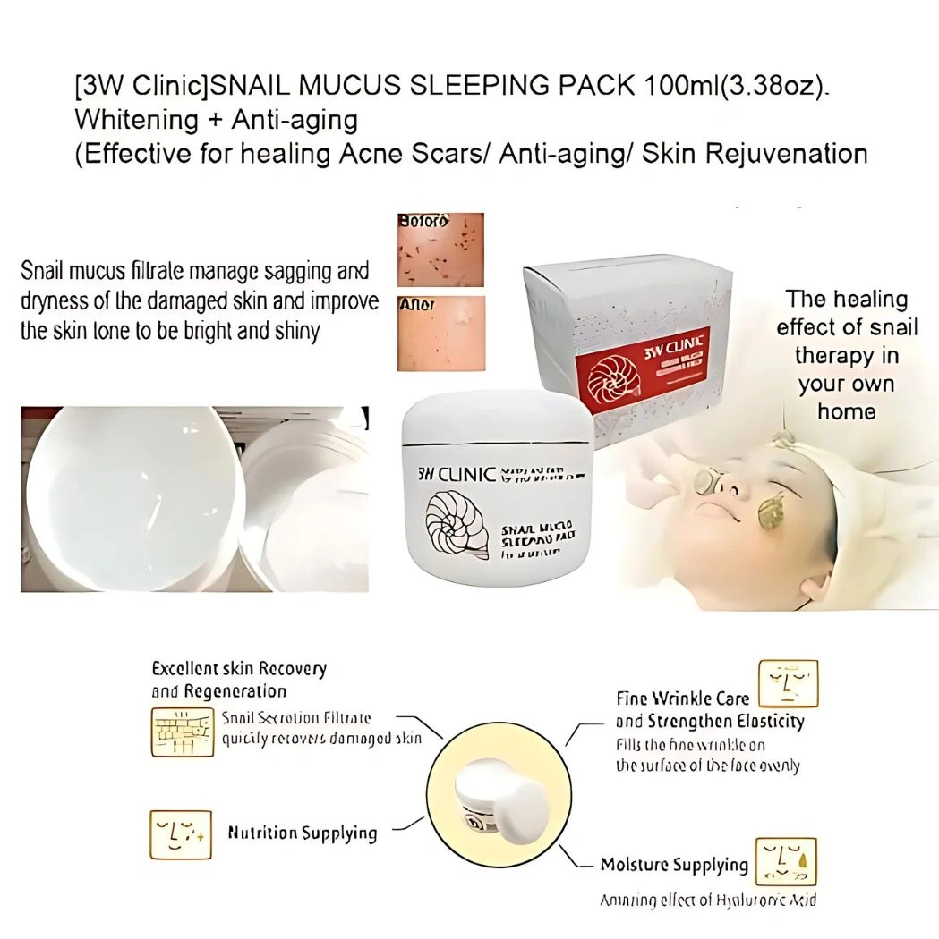 3W Clinic Snail Mucus sleeping pack 100ml 3W Clinic Snail Mucus sleeping pack 100ml
