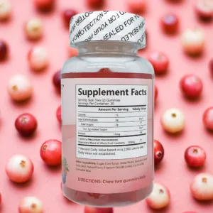 Duozi Cranberry Urinary Tract Health gummies supplement facts