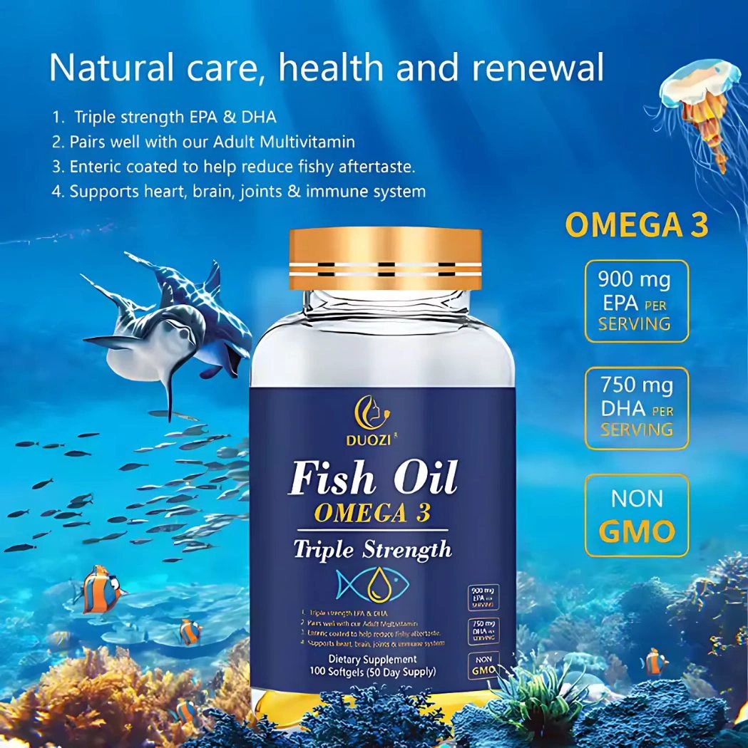 Duozi Fish Oil Omega-3 capsules natural care health and renewal