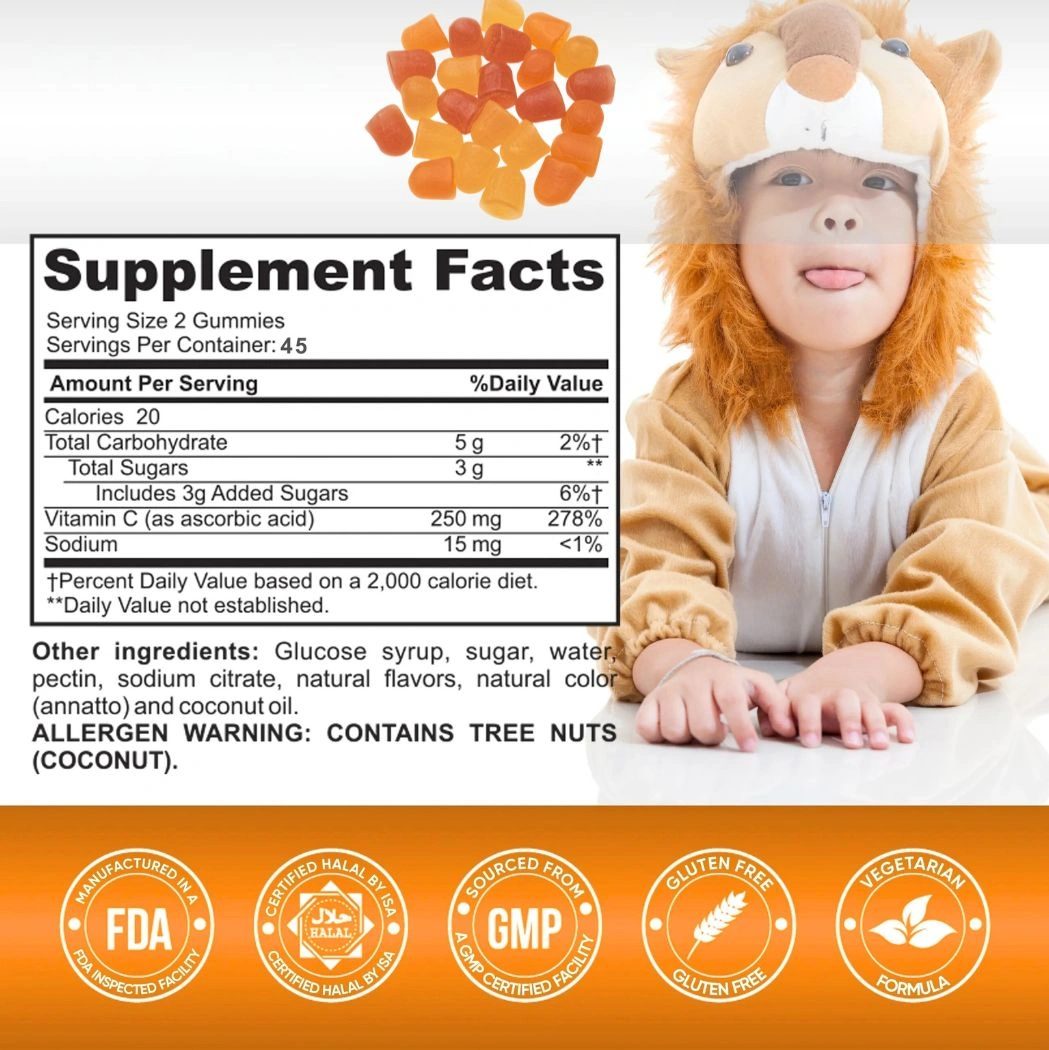 Duozi Kids Vitamin C Gummies for Immune Support supplement facts Duozi Kids Vitamin C Gummies for Immune Support supplement facts