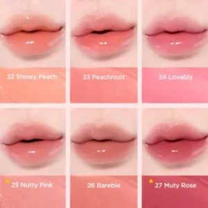 How TIRTIR Waterism Glow Mini Tint shades look on lips-5