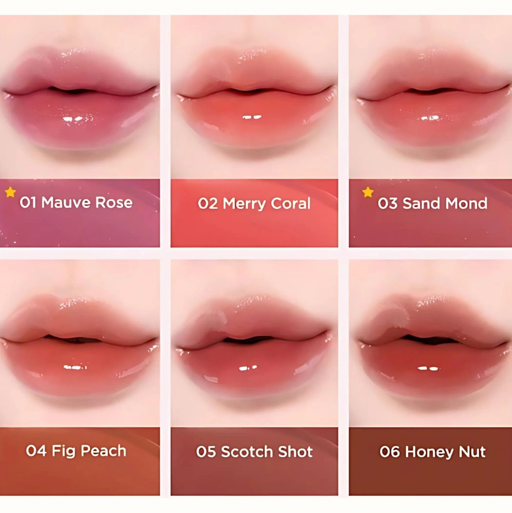 How TIRTIR Waterism Glow Mini Tint shades look on lips1 How TIRTIR Waterism Glow Mini Tint shades look on lips1