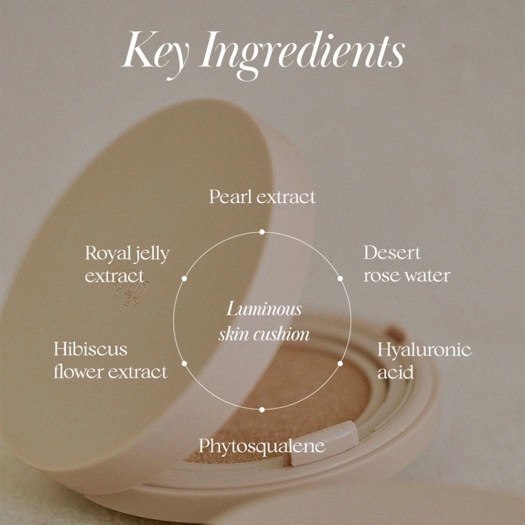 Thim Luminous Skin Cushion SPF50+ key ingredients Thim Luminous Skin Cushion SPF50+ key ingredients