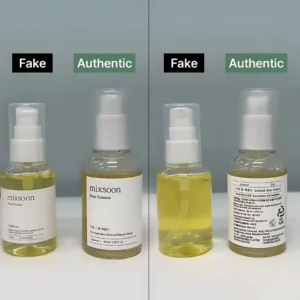 difference between Mixsoon bean essence fake vs authentic