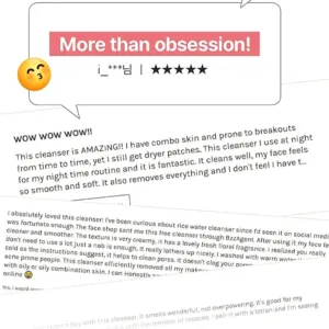 rice water bright facial foaming cleanser reviews