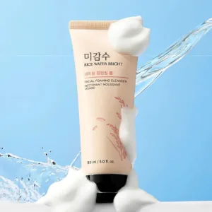 rice water bright foaming facial cleanser