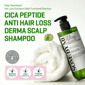 CICA peptide anti hair loss derma scalp shampoo