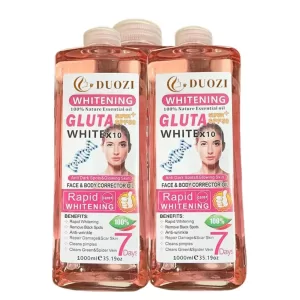 1L Gluta Whitening Oil bottle for skin care and stretch mark removal