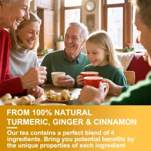 natural Turmeric Ginger Cinnamon herbal tea bags