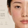 Signs of a damaged skin barrier versus repaired healthy skin comparison