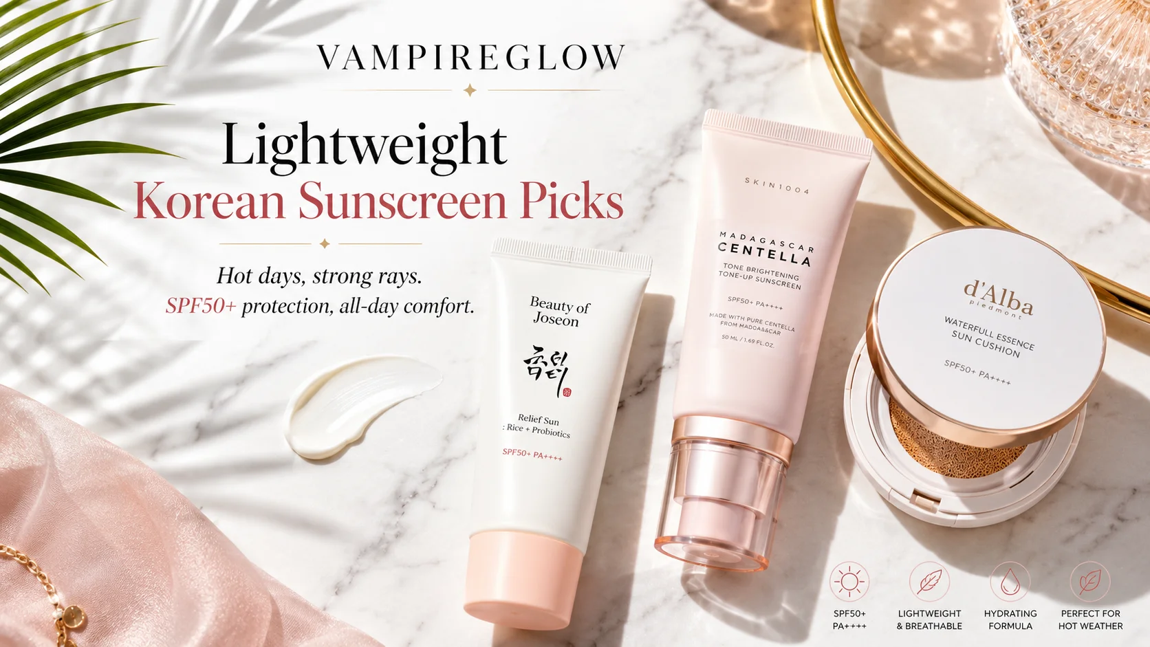 Best Korean sunscreen for Saudi Arabia lightweight SPF50+ picks