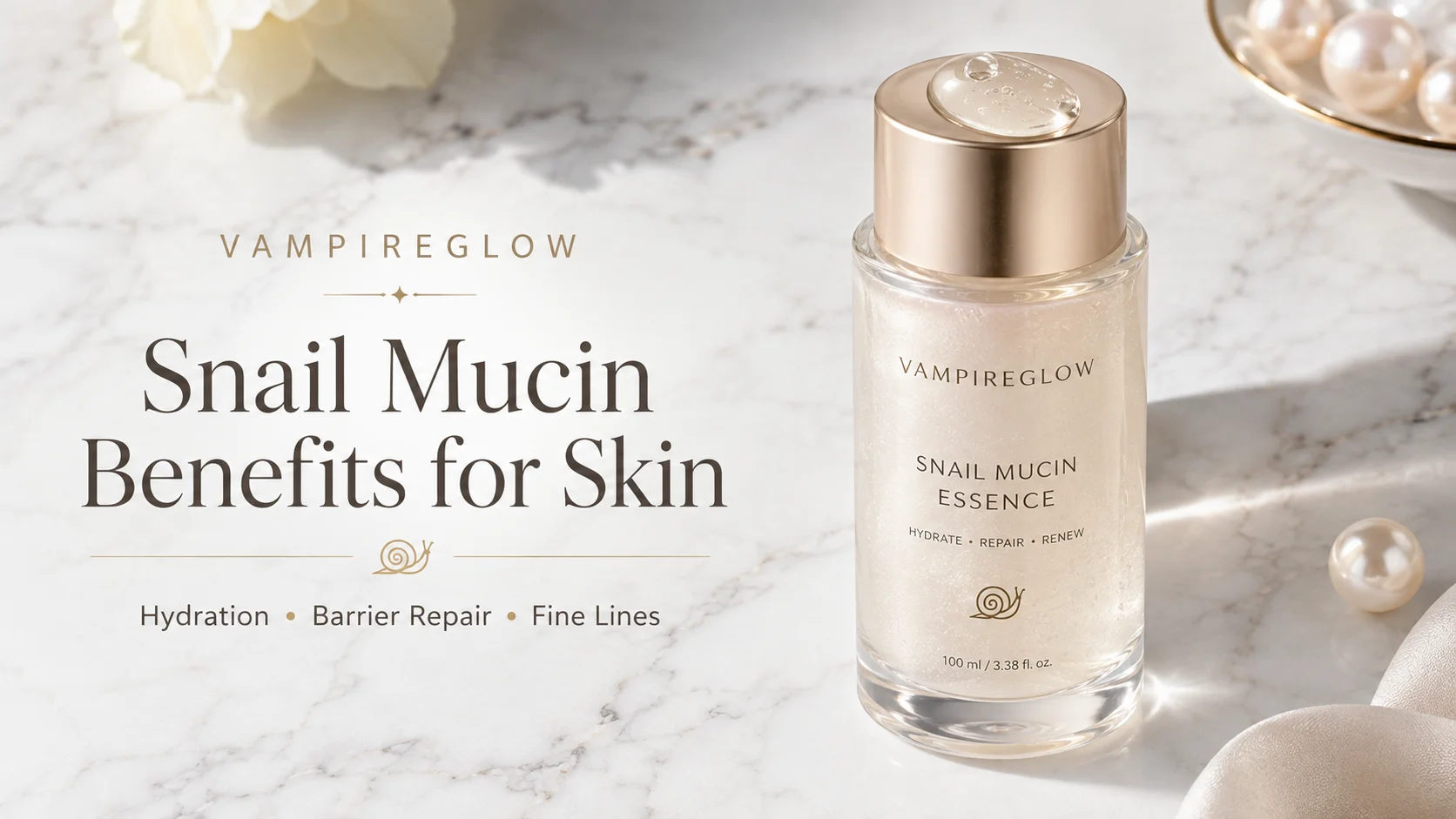 Snail mucin benefits for skin hydration barrier repair and fine lines