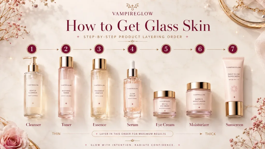 How to get glass skin step by step product layering order