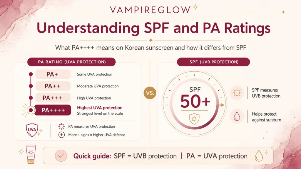What PA++++ means on Korean sunscreen and how it differs from SPF"