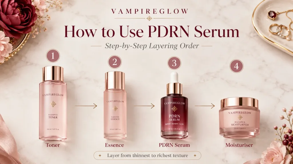 How to use PDRN serum in a Korean skincare routine step by step order

