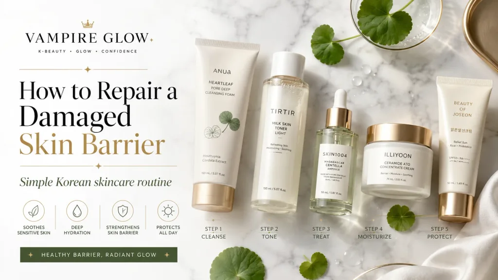 How to repair a damaged skin barrier with Korean skincare simple routine