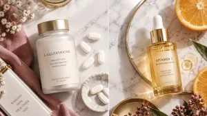 Glutathione vs vitamin C for skin brightening
