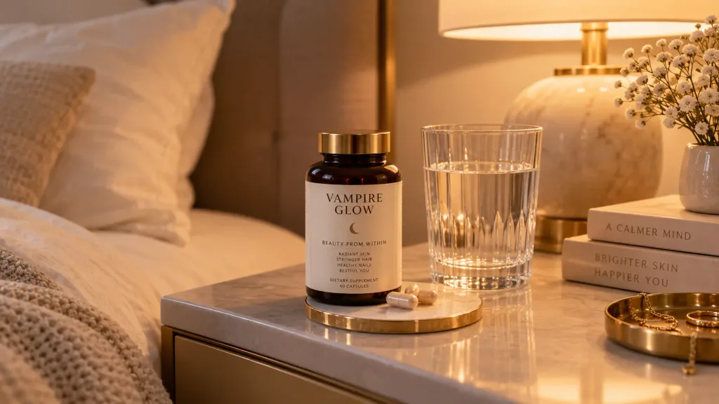 Magnesium glycinate for sleep and skin evening routine