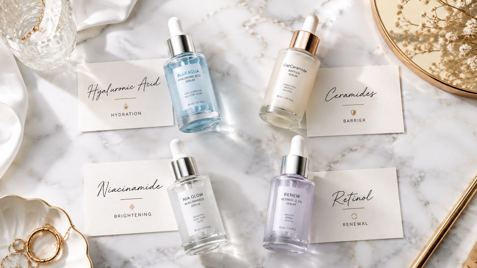 Best Korean skincare ingredients for glowing skin hydration barrier brightening renewal