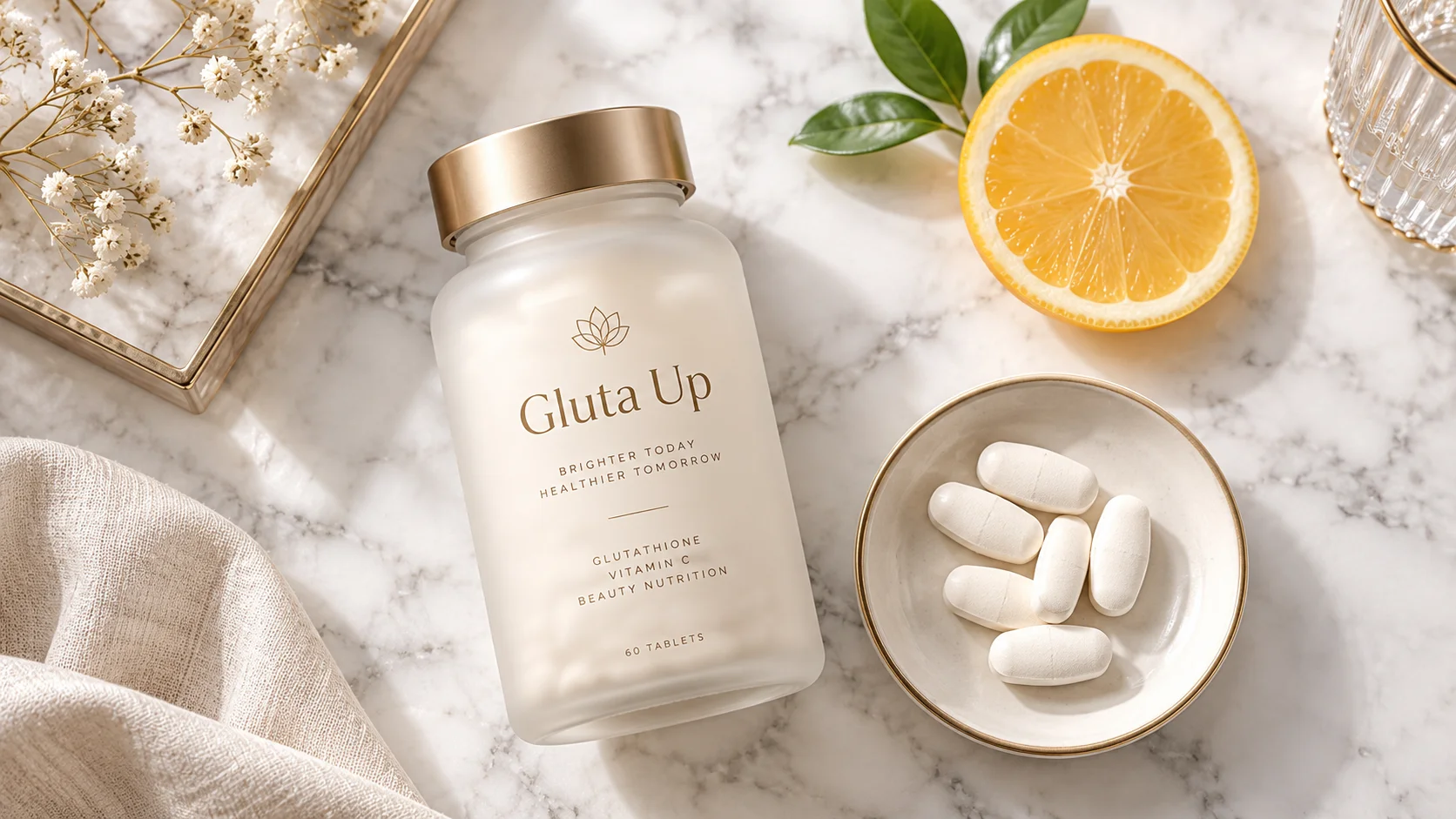 Gluta Up glutathione tablets for skin tone support