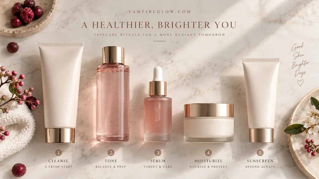 Five step lightweight Korean skincare routine for summer
