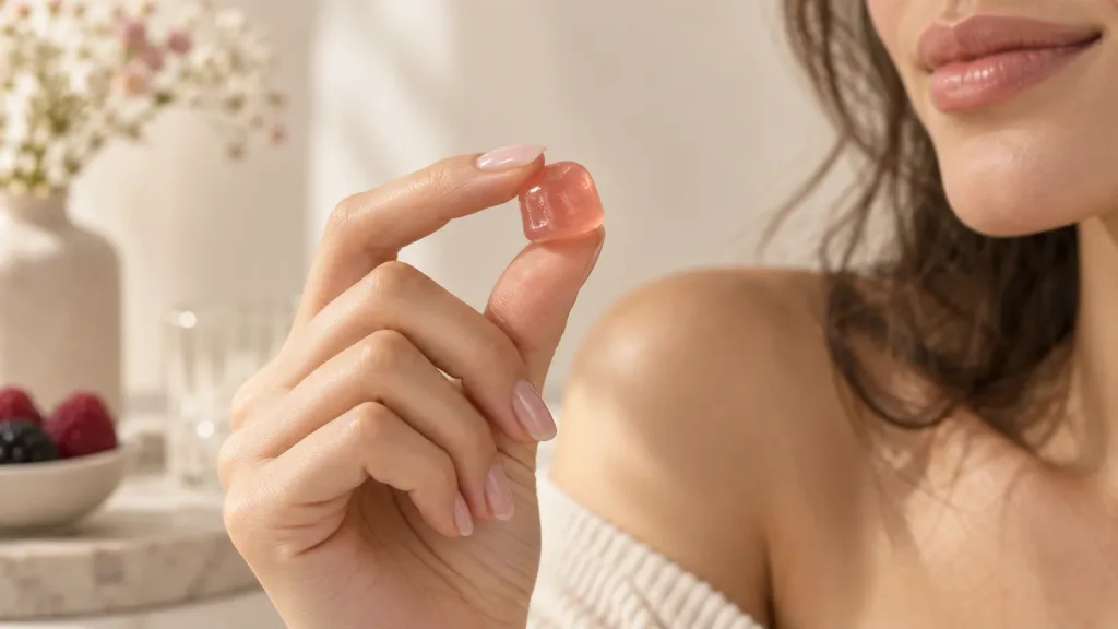 Taking marine collagen gummies daily for skin support