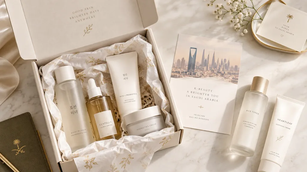 Ordering authentic Korean skincare online for delivery to Saudi Arabia