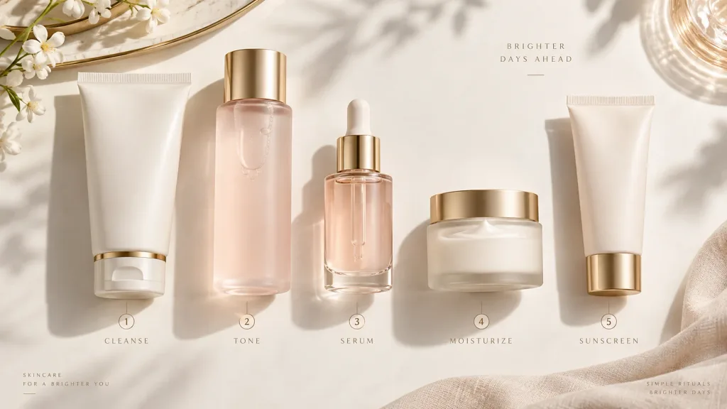 Five step lightweight Korean skincare routine for summer