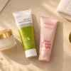 Double cleansing routine in Gulf heat with oil and foaming cleanser