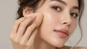 Applying BB cream or foundation in thin layers for humid weather