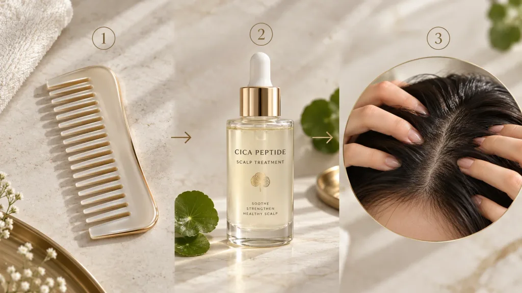 How to use cica peptide scalp treatment step by step